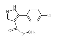 METHYL 5-(4-CHLOROPHENYL)-1H-PYRAZOLE-4-CARBOXYLATE Structure