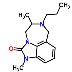 1,5-Dimethyl-6-propyl-4,5,6,7-tetrahydroimidazo[4,5,1-jk][1,4]benzodiazepin-2(1H)-one结构式