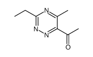 Ethanone, 1-(3-ethyl-5-methyl-1,2,4-triazin-6-yl)- (9CI) Structure