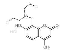 2H-1-Benzopyran-2-one,8-[[bis(2-chloroethyl)amino]methyl]-7-hydroxy-4-methyl-, hydrochloride (1:1) picture