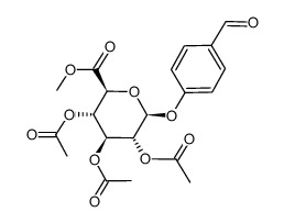 methyl 1-(4-formylphenyl)-2,3,4-tri-O-acetyl-β-D-glucopyranuronate Structure