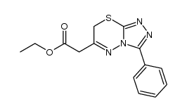 ethyl 2-(3-phenyl-7H-[1,2,4]triazolo[3,4-b][1,3,4]thiadiazin-6-yl)acetate结构式