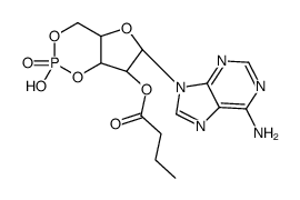 [(4aR,6R,7R,7aR)-6-(6-aminopurin-9-yl)-2-hydroxy-2-oxo-4a,6,7,7a-tetrahydro-4H-furo[3,2-d][1,3,2]dioxaphosphinin-7-yl] butanoate结构式