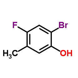 2-Bromo-4-fluoro-5-methylphenol结构式