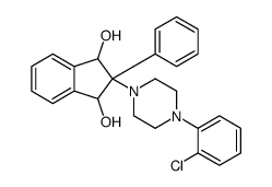 2-[4-(2-chlorophenyl)piperazin-1-yl]-2-phenyl-1,3-dihydroindene-1,3-diol结构式