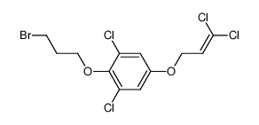 3,5-dichloro-4-(3-bromopropyloxy)-1-(3,3-dichloro-2-propenyloxy)benzene结构式