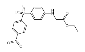 N-[4-(4-nitro-benzenesulfonyl)-phenyl]-glycine ethyl ester Structure