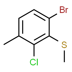 1-?Bromo-3-chloro-?4-?methyl-?2-?(methylthio)?benzene Structure