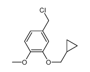 4-(chloromethyl)-2-(cyclopropylmethoxy)-1-methoxybenzene结构式