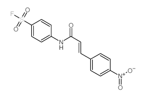 4-[3-(4-nitrophenyl)prop-2-enoylamino]benzenesulfonyl fluoride结构式