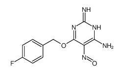 6-[(4-fluorophenyl)methoxy]-5-nitrosopyrimidine-2,4-diamine Structure