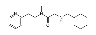 2-<(cyclohexylmethyl)amino>-N-methyl-N-<2-(2-pyridinyl)ethyl>acetamide结构式
