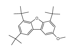 2-methoxy-4,5,7-tri-tert-butyldibenzofuran结构式