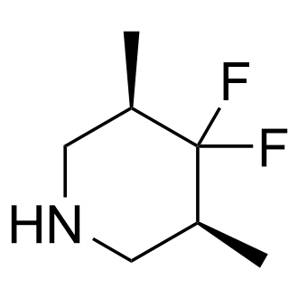 cis-3,5-Dimethyl-4,4-difluoropiperidine Structure