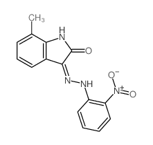 7-methyl-3-[2-(2-nitrophenyl)hydrazinyl]indol-2-one picture