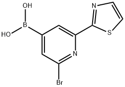 2-Bromo-6-(thiazol-2-yl)pyridine-4-boronic acid图片