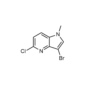 3-溴-5-氯-1-甲基-1H-吡咯并[3,2-b]吡啶结构式