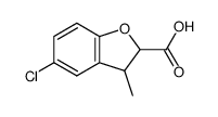 2,3-Dihydro-3-methyl-5-chlorobenzofurane-2-carboxylic acid Structure