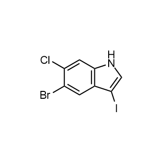 5-Bromo-6-chloro-3-iodo-1H-indole structure