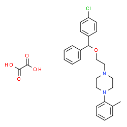 Piperazine, 1-[2-[(p-chloro-α-phenylbenzyl)oxy]ethyl]-4-o-tolyl-, oxalate (1:1) (8CI) Structure