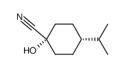 Cyclohexanecarbonitrile, 1-hydroxy-4-(1-methylethyl)-, cis- (9CI) Structure