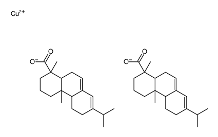 copper bis[1R-(1α,4aα,4bβ,10aβ)]-1,2,3,4,4a,5,6,10,10a-decahydro-7-isopropyl-1,4a-dimethylphenanthren-1-carboxylate结构式