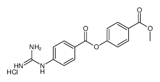 [N'-[4-(4-methoxycarbonylphenoxy)carbonylphenyl]carbamimidoyl]azanium,chloride结构式
