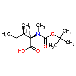 Boc-D-MeIle-OH Structure