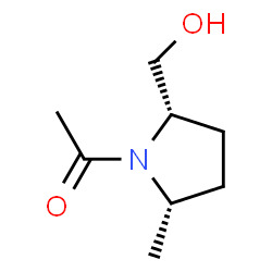 2-Pyrrolidinemethanol, 1-acetyl-5-methyl-, cis- (8CI)结构式