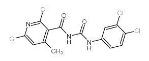 N-[(2,6-DICHLORO-4-METHYL-3-PYRIDYL)CARBONYL]-N'-(3,4-DICHLOROPHENYL)UREA structure
