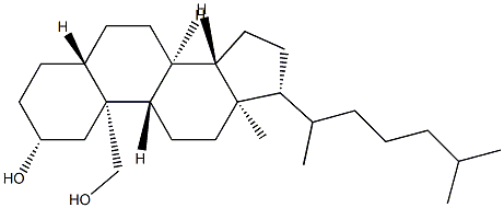 5α-Cholestane-2α,19-diol Structure