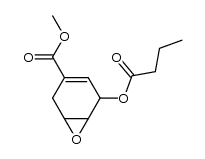 methyl 5-(butyryloxy)-7-oxabicyclo[4.1.0]hept-3-ene-3-carboxylate结构式