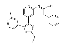 N-[4-[2-ethyl-4-(3-methylphenyl)-1,3-thiazol-5-yl]pyridin-2-yl]-2-phenylacetamide Structure