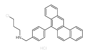 N-[(4-benzo[a]anthracen-7-ylphenyl)methyl]-3-chloropropan-1-amine,hydrochloride Structure
