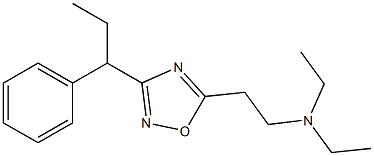 (+)-5-[2-(Diethylamino)ethyl]-3-(α-ethylbenzyl)-1,2,4-oxadiazole结构式