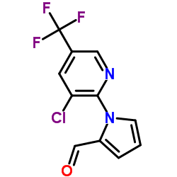1-[3-Chloro-5-(trifluoromethyl)-2-pyridinyl]-1H-pyrrole-2-carbaldehyde structure
