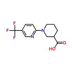 1-(5-(TRIFLUOROMETHYL)PYRIDIN-2-YL)PIPERIDINE-3-CARBOXYLIC ACID结构式