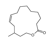 13-methyl-10-oxacyclopentadecen-2-one结构式