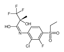 (2R)-N-(2-chloro-4-ethylsulfonyl-3-fluorophenyl)-3,3,3-trifluoro-2-hydroxy-2-methylpropanamide Structure
