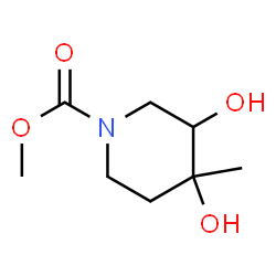 1-Piperidinecarboxylic acid,3,4-dihydroxy-4-methyl-,methyl ester Structure