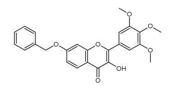 7-benzyloxy-3-hydroxy-2-(3,4,5-trimethoxy-phenyl)-chromen-4-one Structure