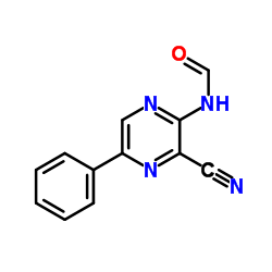 N-(3-Cyano-5-phenyl-2-pyrazinyl)formamide结构式