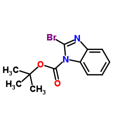 2-Methyl-2-propanyl 2-bromo-1H-benzimidazole-1-carboxylate Structure