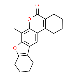 7-methyl-3,4,9,10,11,12-hexahydro-1H-benzo[c]benzofuro[3,2-g]chromen-5(2H)-one结构式