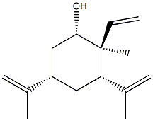(1S)-2-Methyl-3α,5α-diisopropenyl-2β-vinylcyclohexanol结构式
