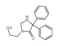 4-Imidazolidinone,3-(2-hydroxyethyl)-5,5-diphenyl- Structure