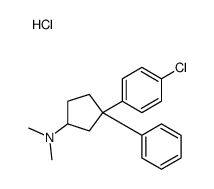 3-(4-chlorophenyl)-N,N-dimethyl-3-phenylcyclopentan-1-amine,hydrochloride Structure