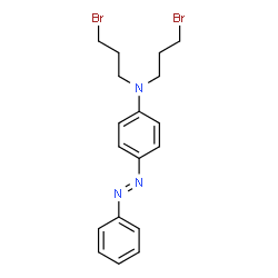 N,N-Bis(2-bromopropyl)-4-(phenylazo)benzenamine结构式