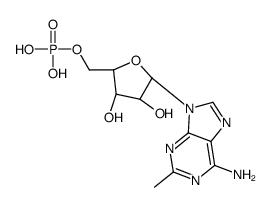 [(2R,3S,4R,5R)-5-(6-amino-2-methylpurin-9-yl)-3,4-dihydroxyoxolan-2-yl]methyl dihydrogen phosphate结构式