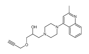 1-[4-(2-methylquinolin-4-yl)piperazin-1-yl]-3-prop-2-ynoxypropan-2-ol结构式